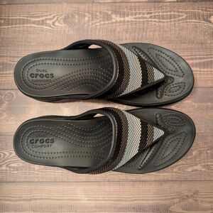 CROCS Women's Black and Gray Sandals